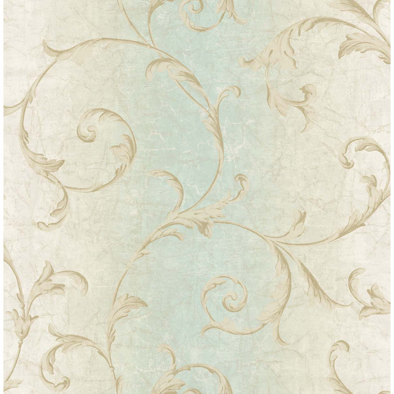 Papier peint non collé Seabrook Designs, Albâtre / fumée bleue