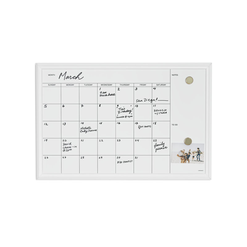 Tableau blanc magnétique 30 po x 20 po