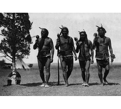 Night Men Dancing Photographic Print