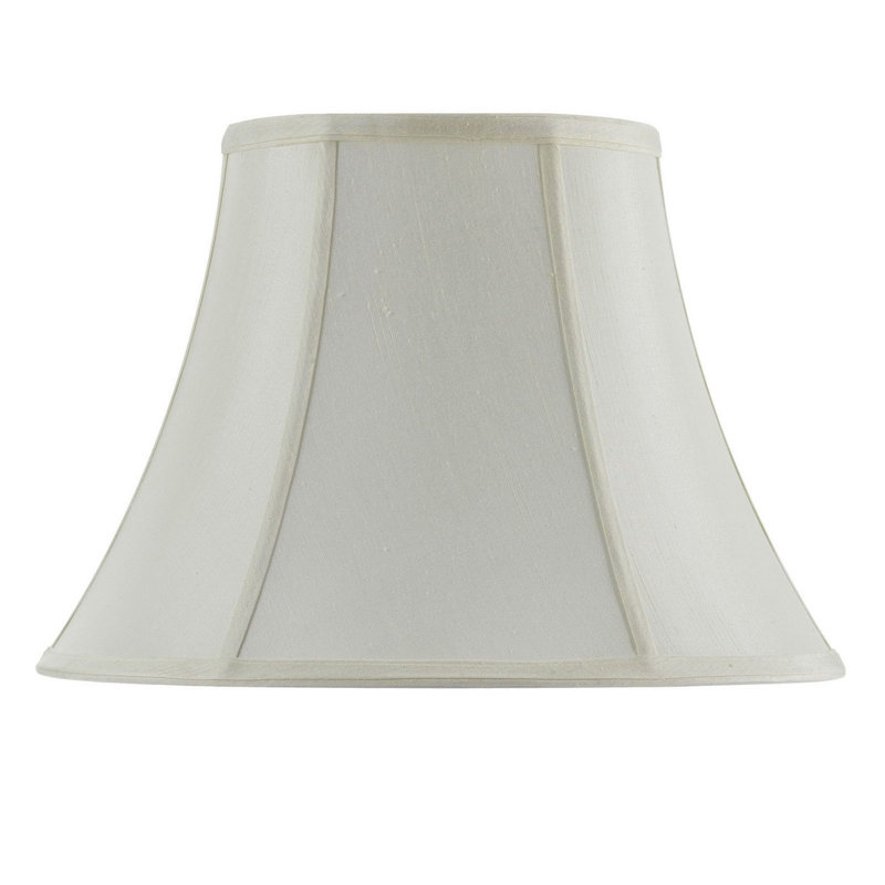 Eggshell Linen Piped Bell Lamp Shade, Beige, 11.63" H x 18.00" W x 18.00" D