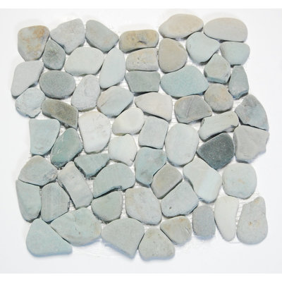 Green Leveled Pebble Mosaic 12" x 12"