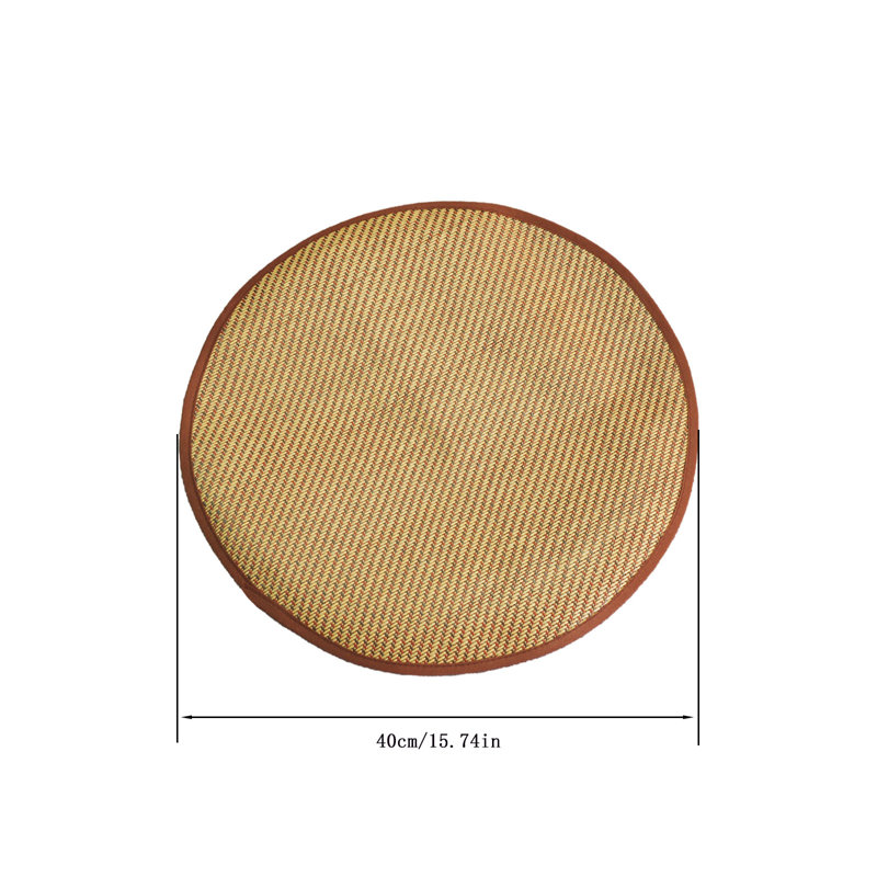 Botanical Rattan Mat Woven Fine Cushion And Pet Mat, Cool Cushions, Pet Cushions, Classic Vintage Style Pattern, Office Cushion.