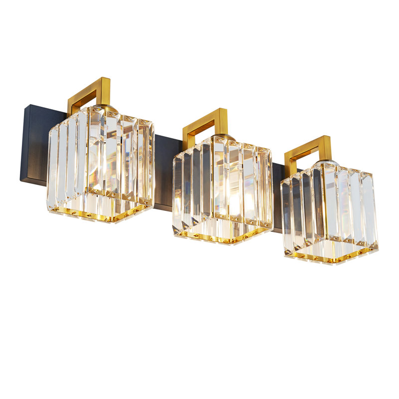 Kyneisha Vanity Light, Black/Gold, 3 Lights
