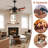 48'' Retractable Blades Ceiling Fan with Light and Remote Control-1615335181