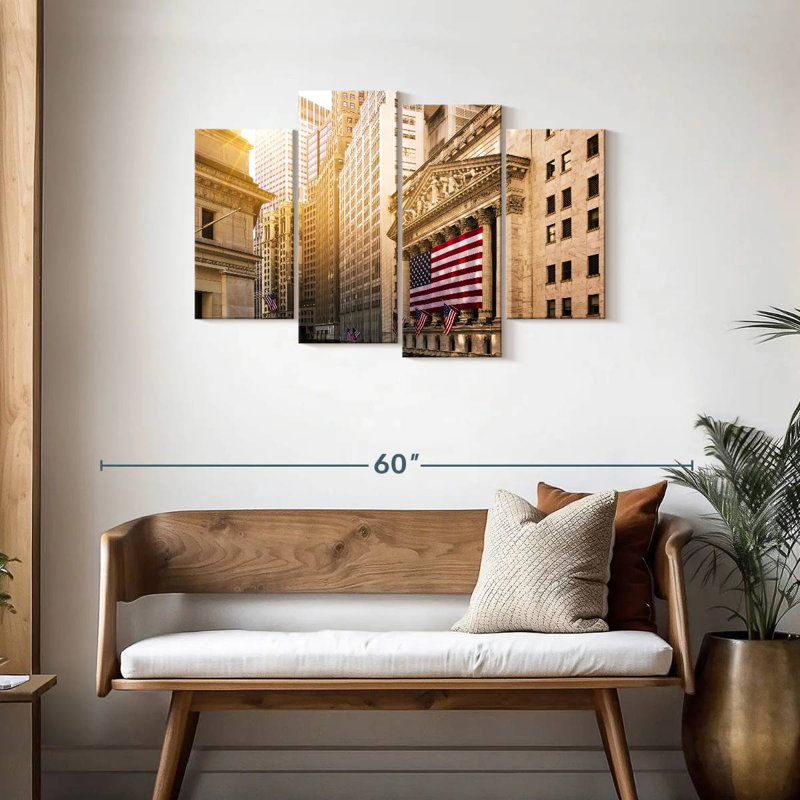 Drapeau américain Harpa Wall Street, H 27 po x l 43 po