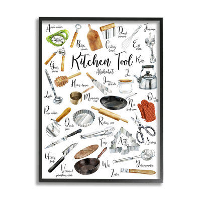 " Kitchen Tool Alphabet Cooking Accessory ABC Chart "