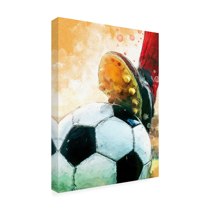 Justyna Jaszke  Football 1 Sport Art Canvas Art, 18" H x 24" W