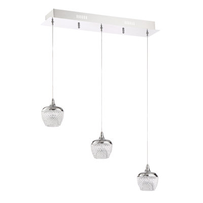 Luminaire suspendu en grappe 3 lumières del cloche Villegas