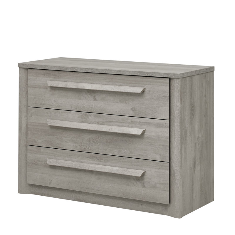 Corinna 107cm W 3 - Drawer Chest of Drawers, Grey