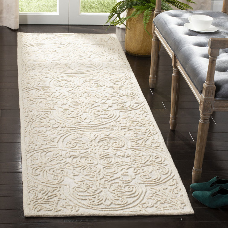 Marys Trace Hand Tufted Wool And Cotton With Latex Floral Rug