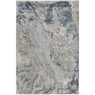 Tapis abstrait gris clair Batres