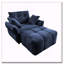 Chaise en tissu d'ameublement avec repose-pieds Chenille-1424984010-1424984008
