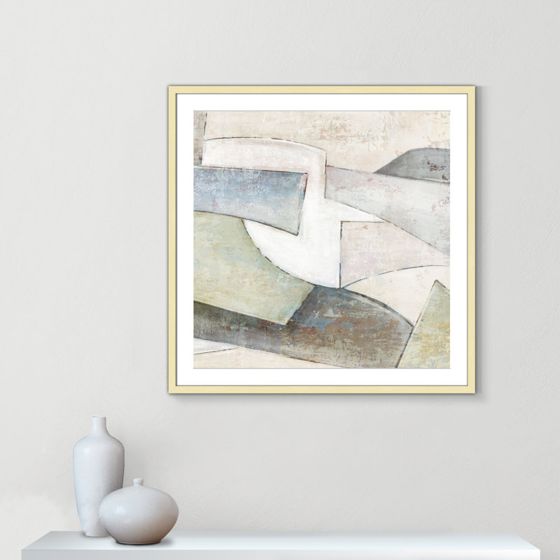 «Verdant C Courants I» par Emma Peal, Imprimé mat, Or mat, L 32 po x H 32 po