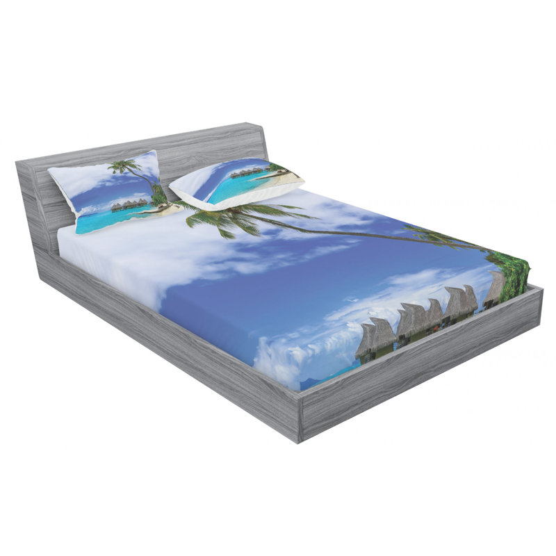 Microfiber Sheet Set, Queen Sheet Set with Fitted Sheet