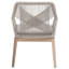 Chaise de patio avec coussin en teck Loom