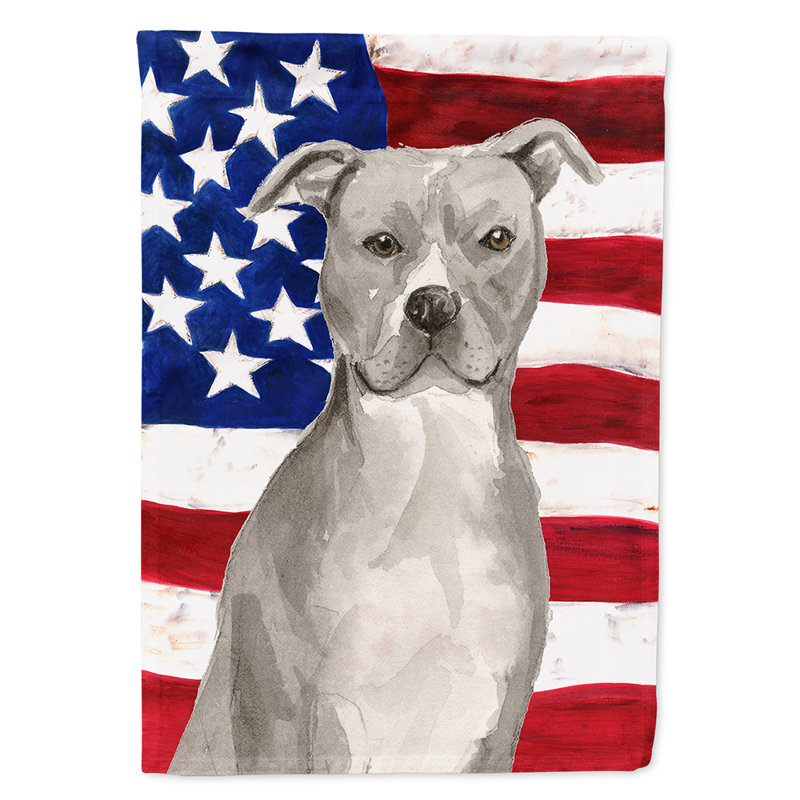 2 côtés en polyester de 2 côtés american drapeau de jardin, Épagneul du Sussex