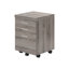 Classeur contemporain avec rangement à roulettes, taupe, bureau moderne, tiroirs, stratifié taupe, finition