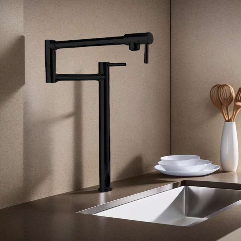Casa Eclat Pull Down Kitchen Faucet, Matte Black