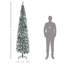Arbre de Noël artificiel mince enneigé 9 pi de hauteur avec des branches réalistes et 1014 pointes