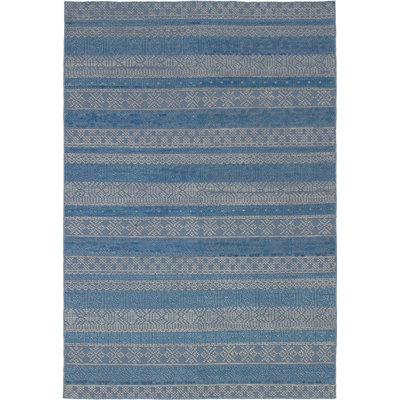 Cairo One-of-a-Kind 5'3" X 7'7" New Age Wool Area Rug in Blue