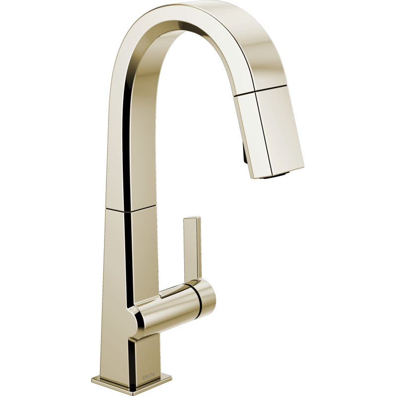 Pivotal Pull Down Bar Faucet, Polished Nickel