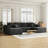 137" Comfy Cloud Couch, Modular U Shaped Sectional Sofa With Chaise And Ottoman-475362375