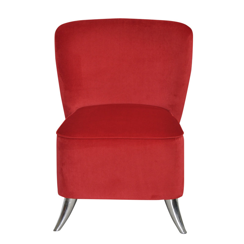Pepi Upholstered Slipper Chair, Red