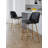Lillymae Swivel Upholstered Counter Stool with Metal Frame