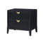 Ensemble de chambre pour très grand lit, tapissier, noir, ivoire, 3 pièces avec 2 tables de chevet