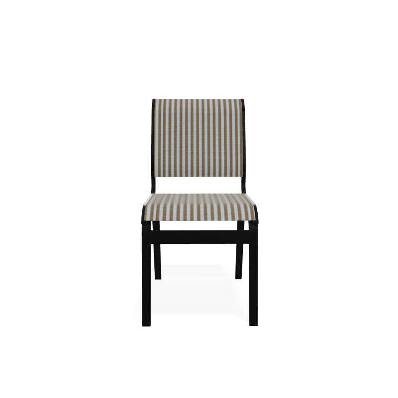 Chaise d'appoint de salle à manger Hiraku, Noir texturé, Brun clair