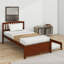 Lit plateforme simple en bois avec lit gigogne-936790340