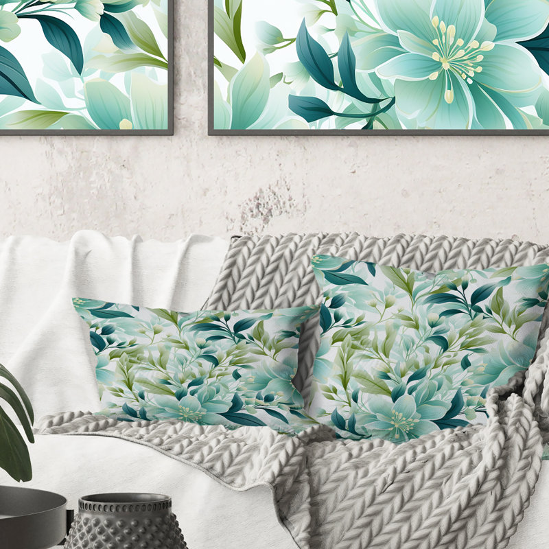 Coussin Oceanic Foliage, H 18 po x l 18 po