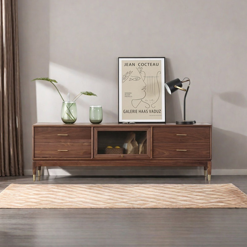 Meuble télé classique de style nordique, 70.87"