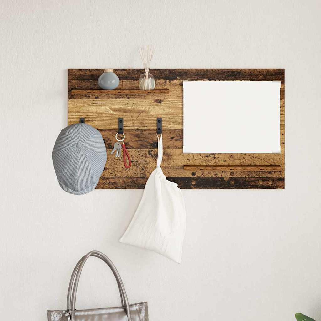 Wall-Mounted Coat Rack With Shelf 90 X 10 X 50 Cm
