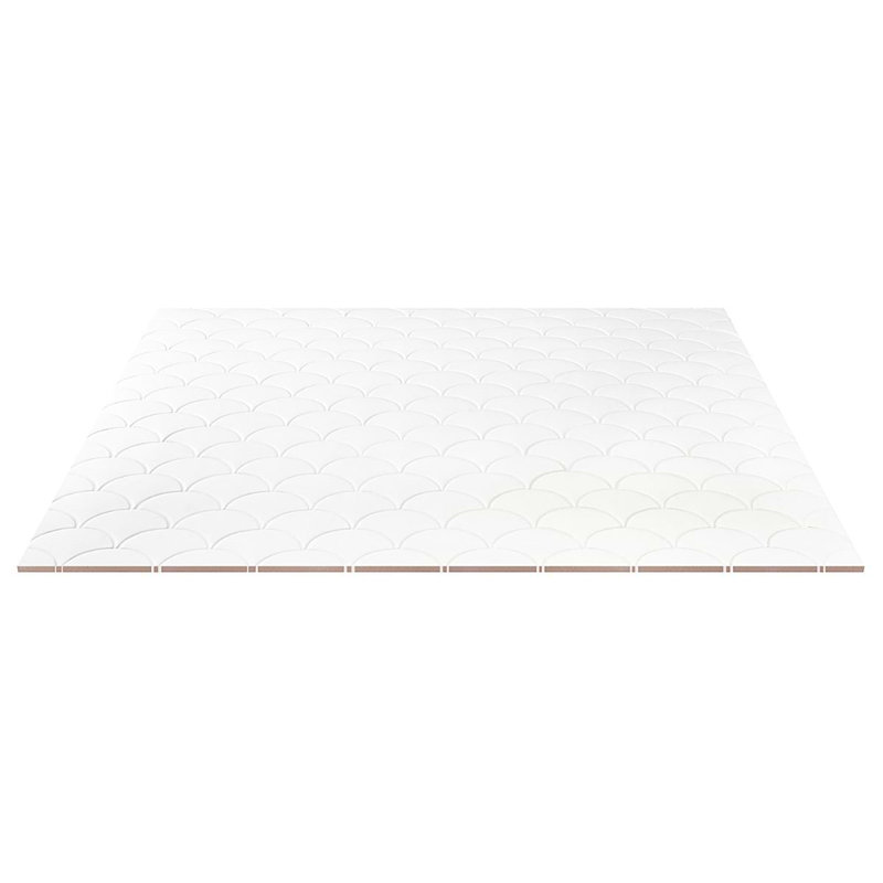 Highwater 5" Fish Scale Polished Ceramic Tile, White