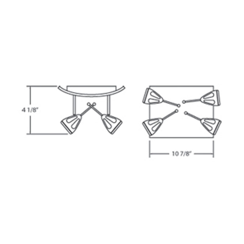 Mir Semi Flush Mount, Cherry Red