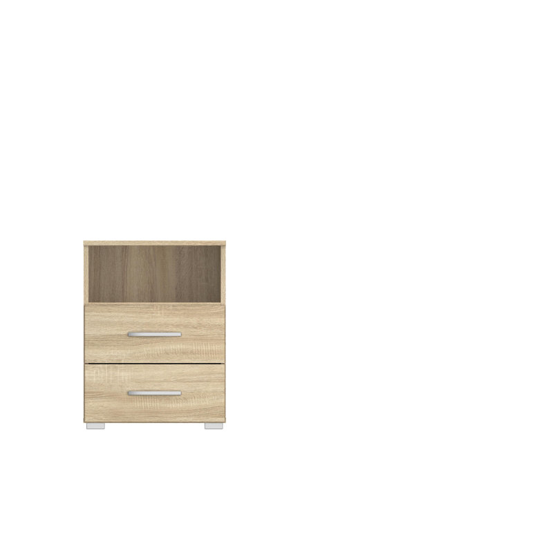 Aditio 2 Drawer Bedside Table, Sonoma Oak