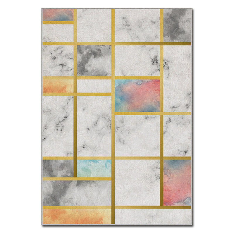 Luxurious Velvet Area Rug, 4.6 x 7.2 Feet | 100% Polyester, 740 g/m² | Non-Slip Felt Dot Underside, Machine Washable | Digital Print Design, Easy to Clean, Perfect for Living Room & Bedroom Décor