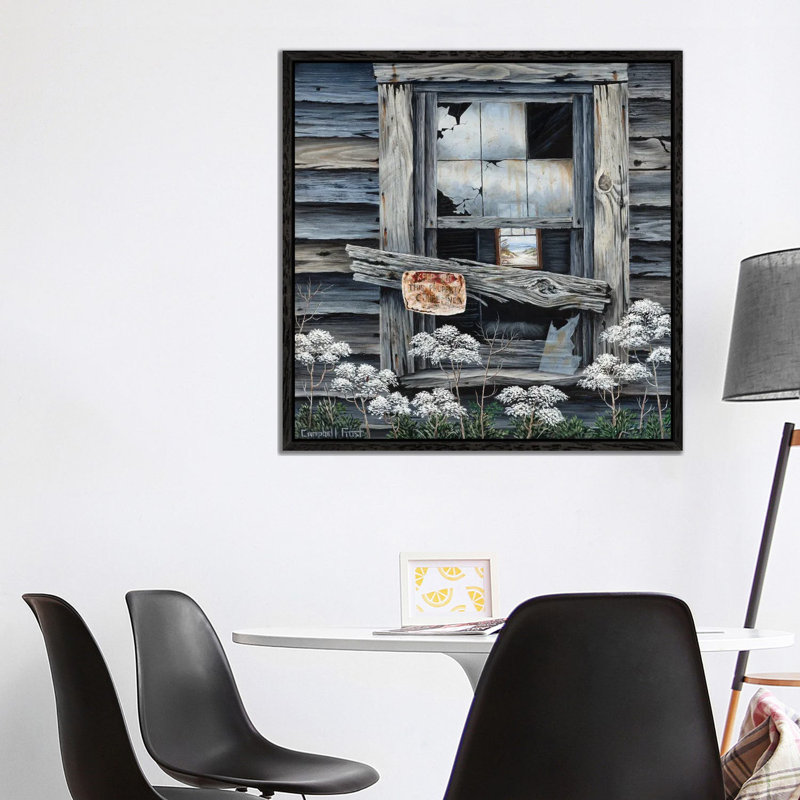 Keep Out 1 Piece Wall Art on Canvas, 93.98 cm H x 93.98 cm W, Black Framed