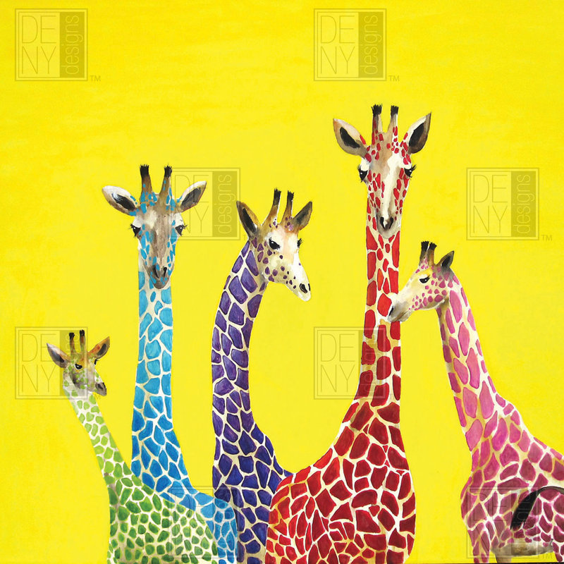 Rideau de douche simple Jellybean Giraffes