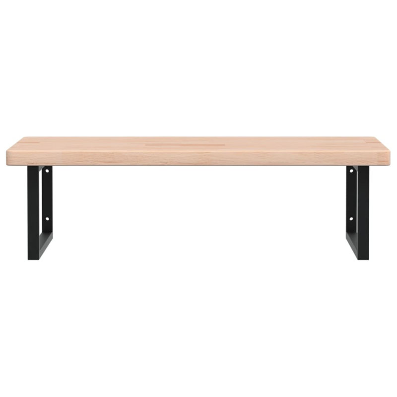 Bracket Shelf, 4cm H x 100cm W x 60cm D, Brown/Black