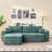 L Shaped Sectional Sofa, 104 Inch Cloud Couch With Chaise, Extra Deep Seats, No Assembly Needed, Modern Modular Corner Sofa For Living Room-221125137