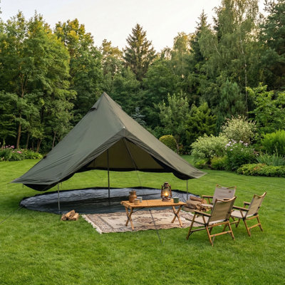 Tente cloche 4 saisons - L 196,8 po x l 196,8 po x H 118,1 po - Oxford - 1 pièce - Vert