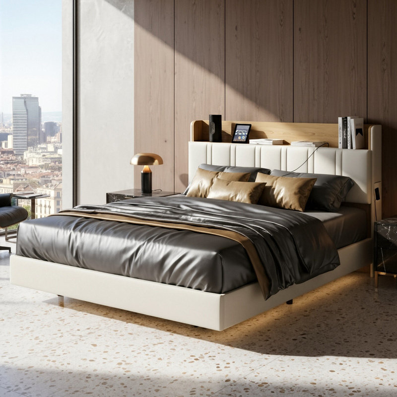 Upholstered Bed, European Double (140 x 200 cm)