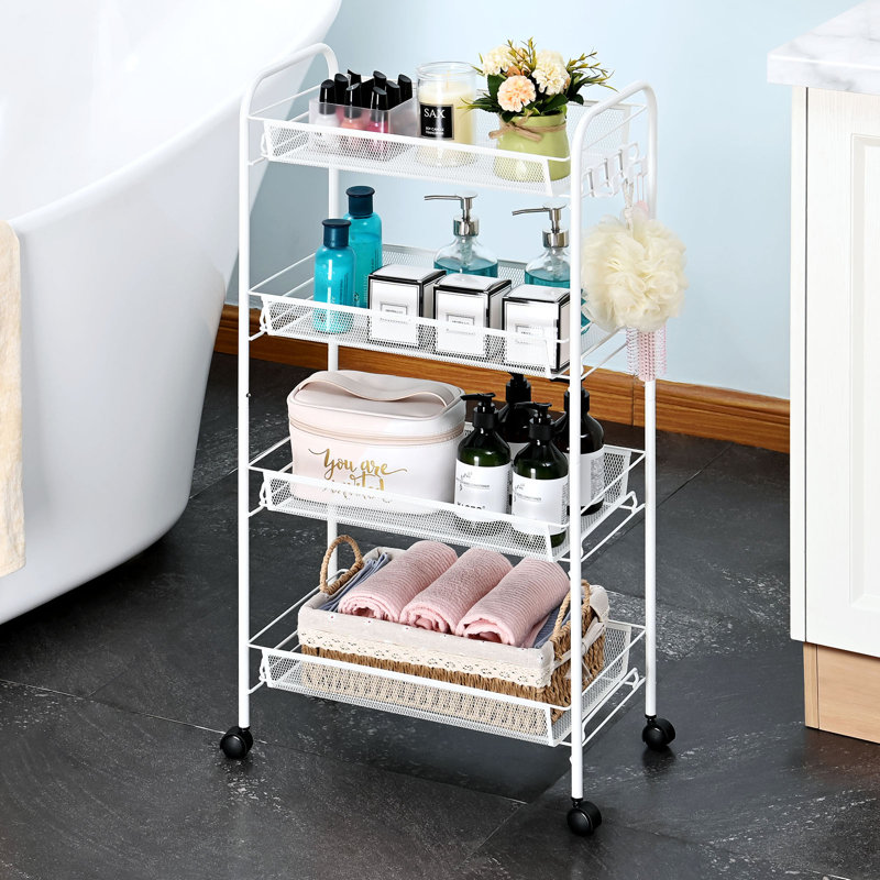 Chariot utilitaire H 32,6 po x l 17,8 po, Blanc