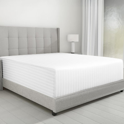 Microfiber Striped Fitted Sheet