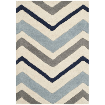 Teresita Hand Tufted Wool Chevron Rug