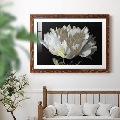 Pivoine blanche - reproduction de photo encadrée sur papier