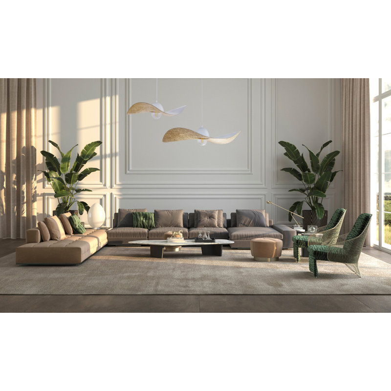 Chirokitia 1 - Light Single Pendant, White/Copper, 80 x 76 x 76cm