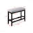 1-Piece Transitional Counter-Height Dining Bench - Dark Gray Finish, Fabric Upholstered Seat-47763659-47763656